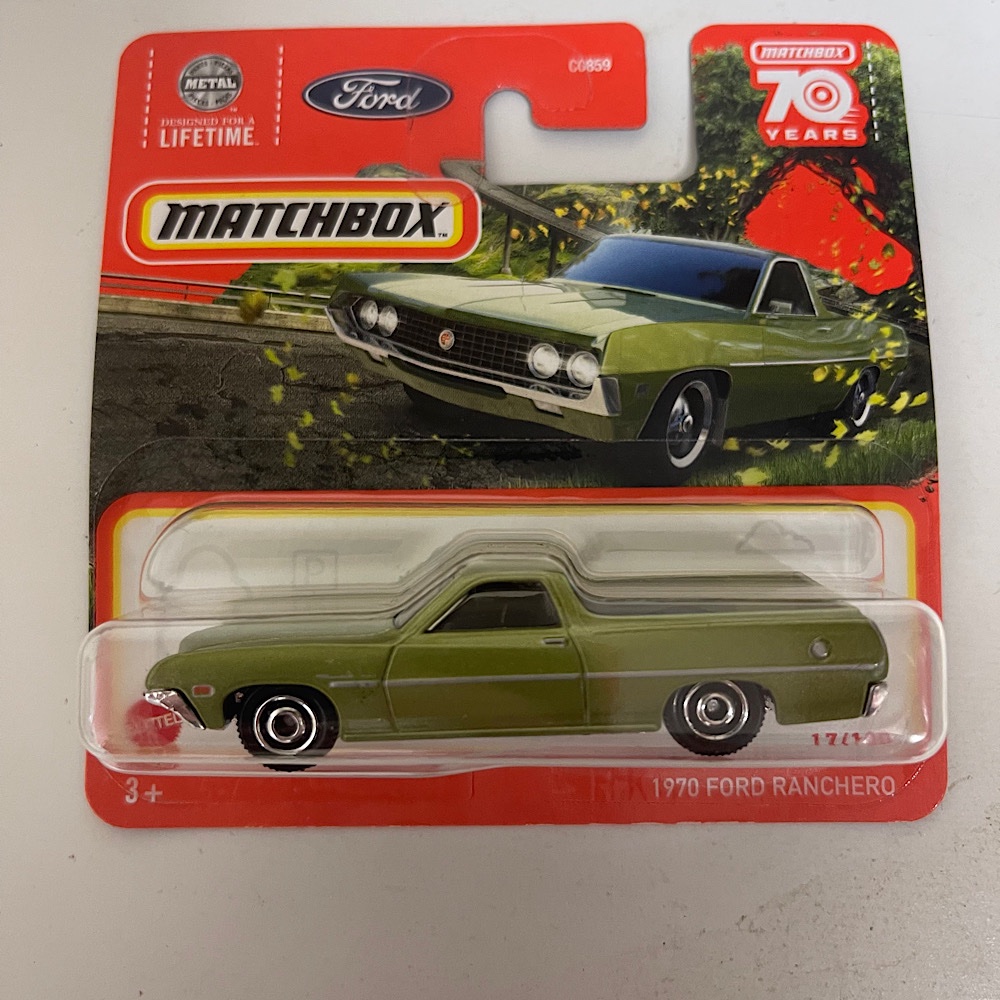 Matchbox 1970 Ford Ranchero 17/100 - 1:64 Schaal Diecast Modelauto | Groen