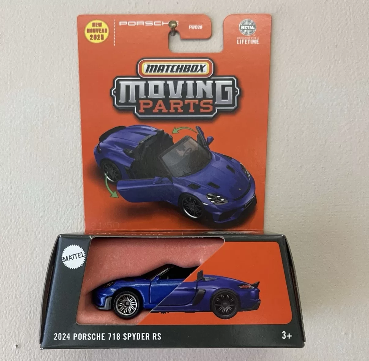 Matchbox Moving Parts 2025 - Porsche 718 Spyder RS 2024 - Modèle 31 - Neuf Dans Sa Boîte