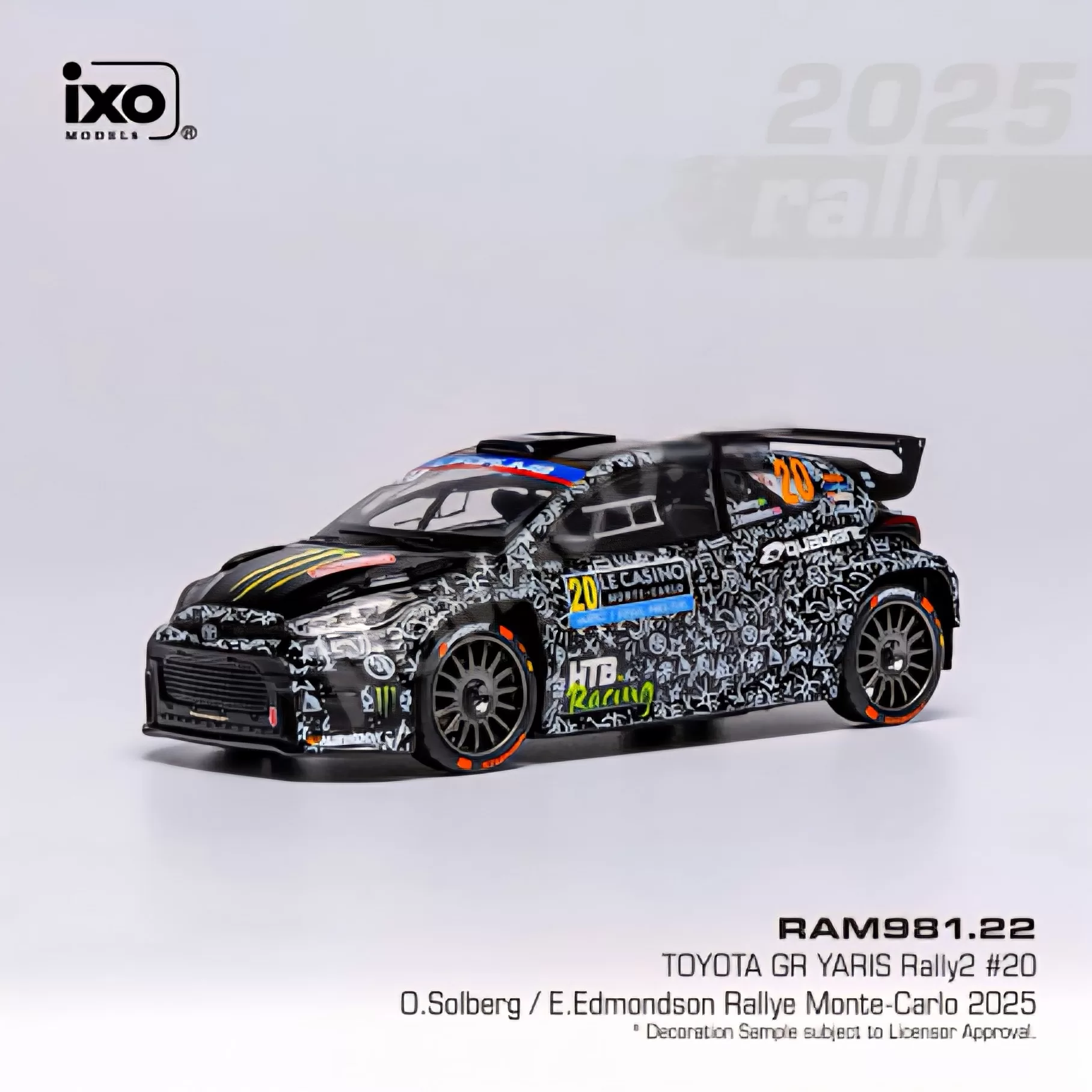 IXO 1/43 RAM981 – Toyota GR Yaris Rally2 #20 O.Solberg – E